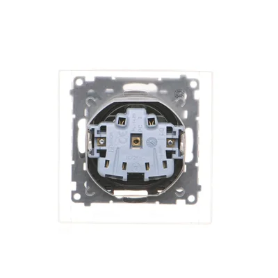 Simon 55 WMDW-50123x-149 Plug socket for IP44 version with seal (module) 16 A, 250 V~, quick connectors. Flap in the color of the cover; Matte black