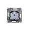 Simon 55 WMDW-50123x-149A Enchufe para versión IP44 con junta (módulo) 16 A, 250 V~, conectores rápidos. Tapa transparente; Negro mate