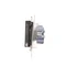 Simon 55 WMDW-50123x-149A Enchufe para versión IP44 con junta (módulo) 16 A, 250 V~, conectores rápidos. Tapa transparente; Negro mate