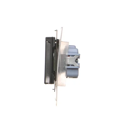 Simon 55 WMDW-50123x-149A Plug socket for IP44 version with seal (module) 16 A, 250 V~, quick connectors. Transparent flap; Matte black