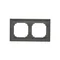 Simon 55 WMDZ-01102x-0116 2-gang LINE frame; Matte graphite