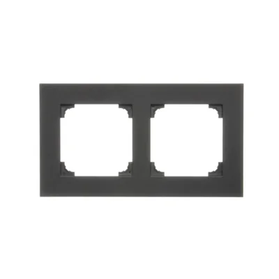 Simon 55 WMDZ-01102x-0149 2-fach LINE-Rahmen; Mattschwarz