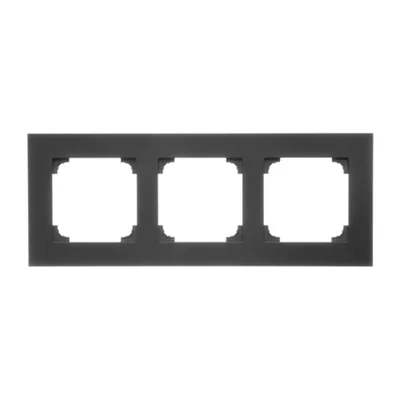 Simon 55 WMDZ-01103x-0149 3-fach LINE-Rahmen; Mattschwarz
