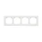 Simon 55 WMDZ-01104x-0111 4-gang LINE frame; Matte white