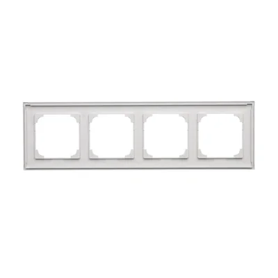 Simon 55 WMDZ-01104x-0114 Marco plegable de 4 secciones LINE; Gris claro mate