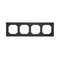 Simon 55 WMDZ-01104x-0149 4-fach LINE-Rahmen; Mattschwarz
