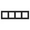 Simon 55 WMDZ-01104x-0149 4-gang LINE frame; Matte black