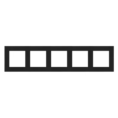 Simon 55 WMDZ-01105x-0149 5-fach LINE-Rahmen; Mattschwarz