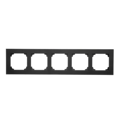 Simon 55 WMDZ-01105x-0149 5-gang LINE frame; Matte black