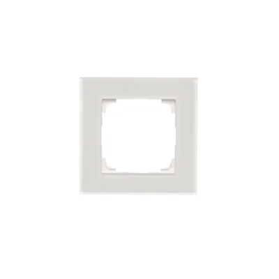 Simon 55 WMDZ-0110xZ-170 Einzelrahmen Natur; Milchglas Weiß