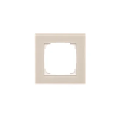 Simon 55 WMDZ-0110xZ-171 Cadre Nature Simple ; Verre Dépoli Crème