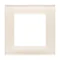 Simon 55 WMDZ-0110xZ-171 Einzelrahmen Natur; Cremefarbenes, mattiertes Glas