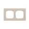 Simon 55 WMDZ-0120xZ-171 2-fach Natur-Rahmen; Cremefarbenes, mattiertes Glas