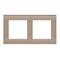 Simon 55 WMDZ-0120xZ-172, scatola di derivazione a 2 moduli con cornice Nature e vetro satinato beige.