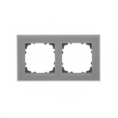 Simon 55 WMDZ-0120xZ-176 2-fach Natur-Rahmen; Milchglas