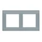 Simon 55 WMDZ-0120xZ-176, box doccia a 2 moduli con cornice Nature e vetro grigio satinato.