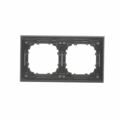 Simon 55 WMDZ-0120xZ-176 Marco Nature de 2 módulos; Cristal gris esmerilado