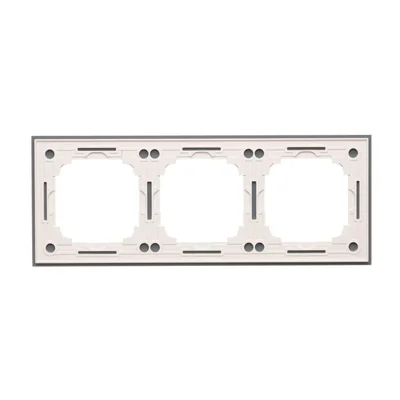 Simon 55 WMDZ-0130xZ-171 3-gang Nature frame; Cream frosted glass
