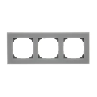Simon 55 WMDZ-0130xZ-176 3-fach Natur-Rahmen; Milchglas