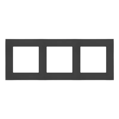 Simon 55 WMDZ-0130xZ-179, box doccia a 3 posti con cornice Nature e vetro nero satinato.