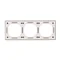 Simon 55 WMDZ-0130xZ-181 3-fach Natur-Rahmen; Klassisches weißes Glas