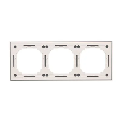 Simon 55 WMDZ-0130xZ-181 3-gang Nature frame; Classic white glass