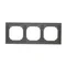 Simon 55 WMDZ-0130xZ-182, marco Nature de 3 módulos; cristal negro clásico.