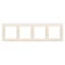 Simon 55 WMDZ-0140xZ-171 4-gang Nature frame; Cream frosted glass
