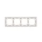 Simon 55 WMDZ-0140xZ-171 4-gang Nature frame; Cream frosted glass