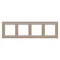 Simon 55 WMDZ-0140xZ-172, scatola di derivazione a 4 moduli con cornice Nature e vetro satinato beige.