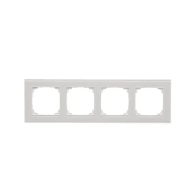 Simon 55 WMDZ-0140xZ-181, box a 4 posti con cornice Nature e vetro bianco classico.