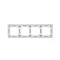 Simon 55 WMDZ-0140xZ-181, box a 4 posti con cornice Nature e vetro bianco classico.