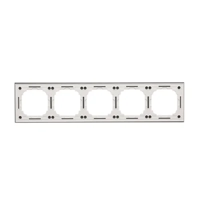 Simon 55 WMDZ-0150xZ-181, box a 5 posti con cornice Nature e vetro bianco classico.