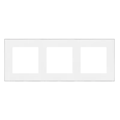 Simon 55 WMDZ-TRD3.163-111 3-gang DUO frame; White, chrome base