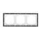 Simon 55 WMDZ-TRD3.163-111 3-gang DUO frame; White, chrome base