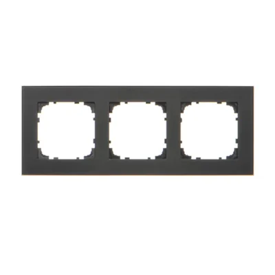Simon 55 WMDZ-TRD3.166-149 3-gang DUO frame; Black, gold base