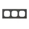 Simon 55 WMDZ-TRD3.166-149 3-gang DUO frame; Black, gold base