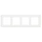 Simon 55 WMDZ-TRD4.166-111 Quadruple DUO Frame; White, Gold Base