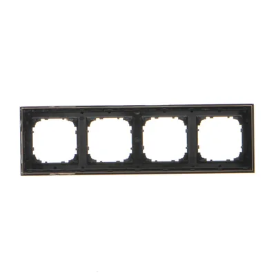 Simon 55 WMDZ-TRD4.166-149 DUO 4-gang frame; Black, gold base