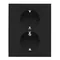Simon 55 WMEW-22411E-149 Enchufe doble Schuko sin obturador 16 A, 250 V~, terminales de tornillo; Negro mate