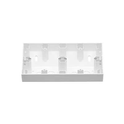Simon 55 WMTP-NR2xxxxx-111 2-gang corner surface-mounted box for LINE/DUO frames; Matte white