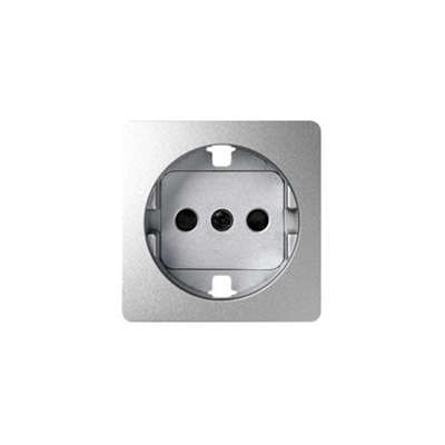 SIMON 82 Cover for a single socket outlet with earthing Schuko aluminum