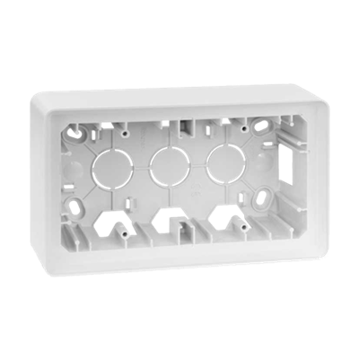 SIMON 82 DETAIL 2-gang surface-mounted box, white