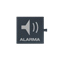 SIMON 82 DETAIL Piktogram "Alarm" pro tlačítko se zářícím grafitovým pozadím