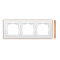 SIMON 82 DETAIL SELECT-madera Estructura triple blanca con base de madera
