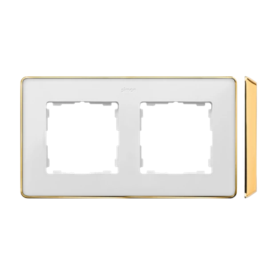 SIMON 82 DETAIL SELECT-metal 2-fold white frame with a gold base