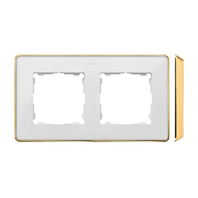 SIMON 82 DETAIL SELECT-metal 2-fold white frame with a gold base