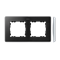 SIMON 82 DETAIL SELECT-metal 2-gang graphite frame with aluminum base