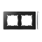 SIMON 82 DETAIL SELECT-metal 2-gang graphite frame with chrome base