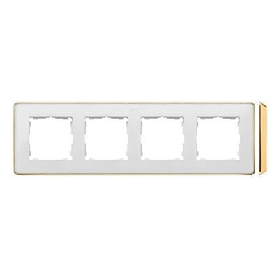 SIMON 82 DETAIL SELECT-metal 4-fold white frame with a gold base